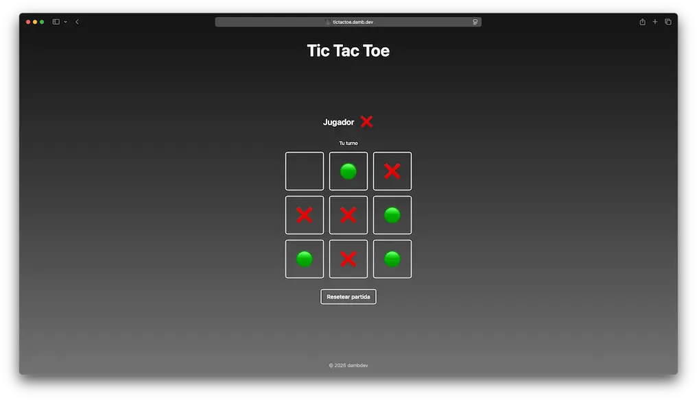 Imagen del proyecto Tic Tac Toe
